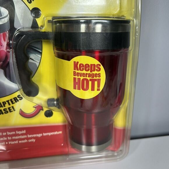 2 Pack Heated Travel Coffee Mugs 12V Car Outlet 18oz Mugs Interpol Travel Smart - Picture 4 of 6